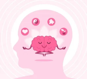 Modern mental health concept with flat design