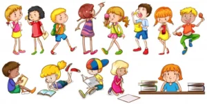 Kids engaging different activities