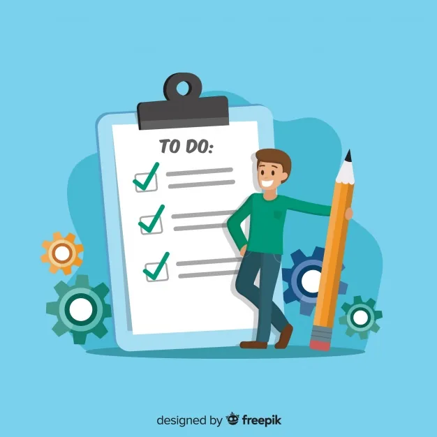 Colorful hand drawn productivity concept