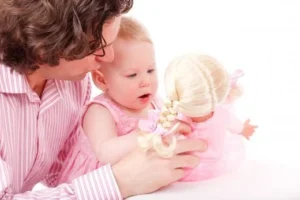 Girl with doll