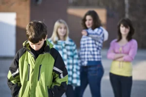 Boy with Autism Spectrum Disorder Being Bullied